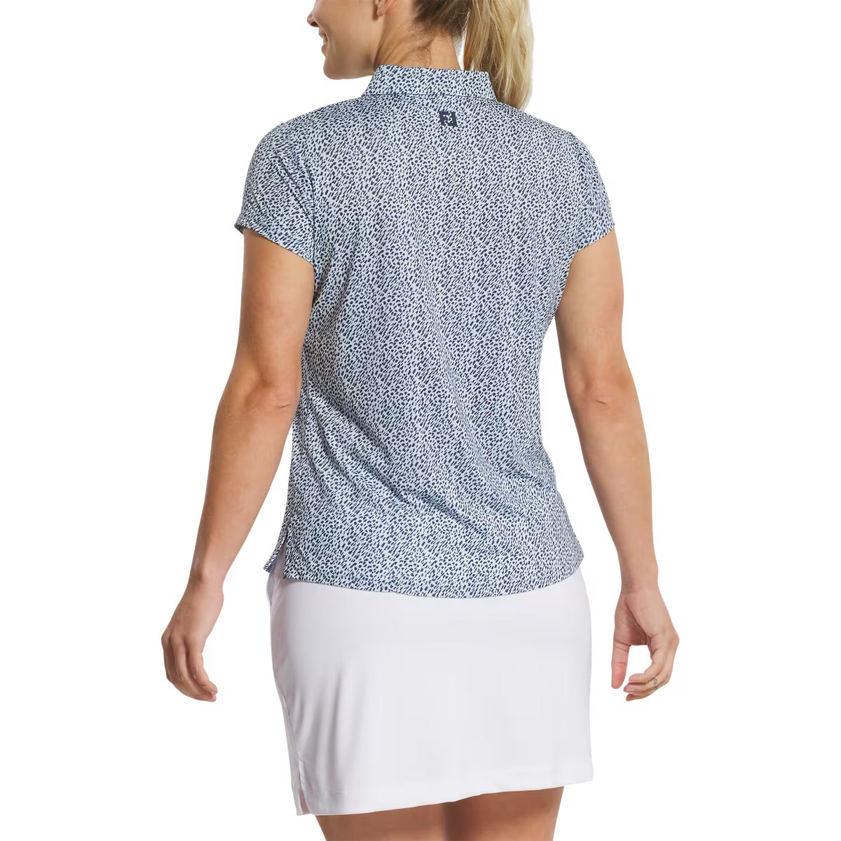 FJ Animal Print Cap Sleeve Shirt Women-Previous Season Style 37566