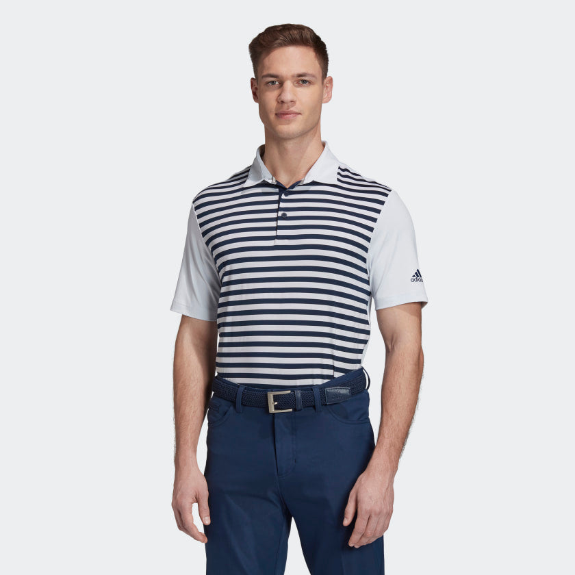 ULTIMATE365 STRIPE POLO SHIRT FJ9965 BLUE, WHITE
