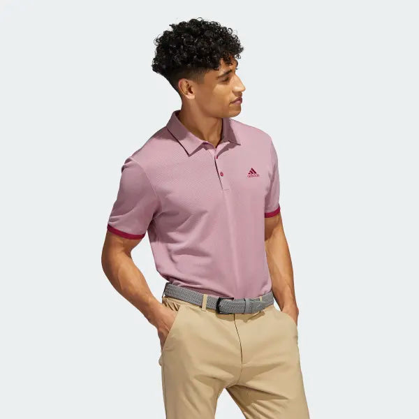 Pink adidas best sale golf shirt