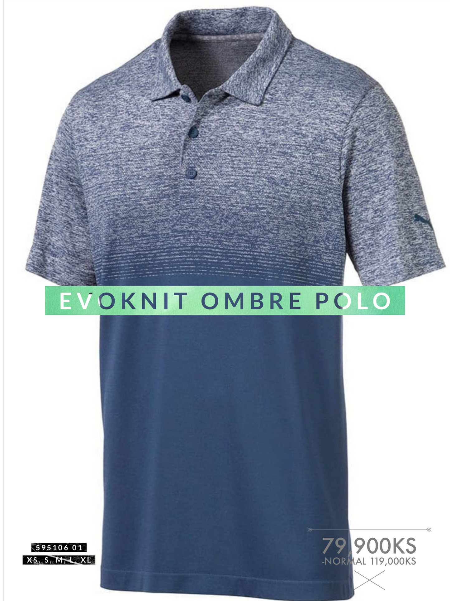 Puma Golf Men's EVOKNIT Ombre Polo