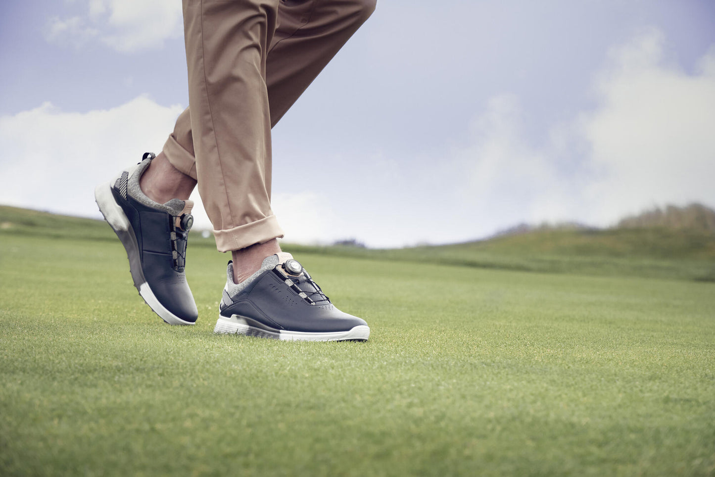 ECCO MEN'S GOLF S-THREE GOLF SHOE OMBRE/WHITE