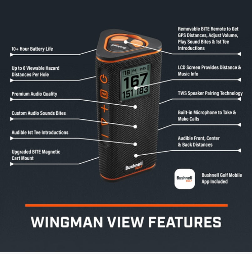 Wingman View Golf Cart GPS Speaker