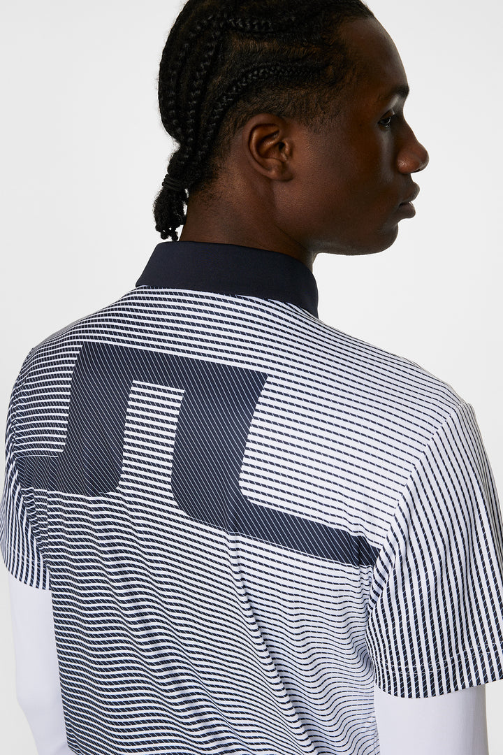J.LINDEBERG MARVIN STRIPE POLO WHITE GMJT13339 0000