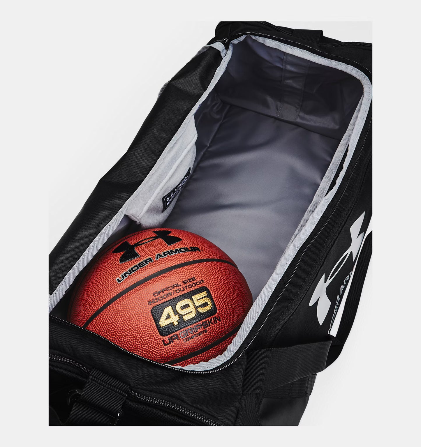UA Undeniable 5.0 Medium Duffle Bag (Black / Metallic Silver )