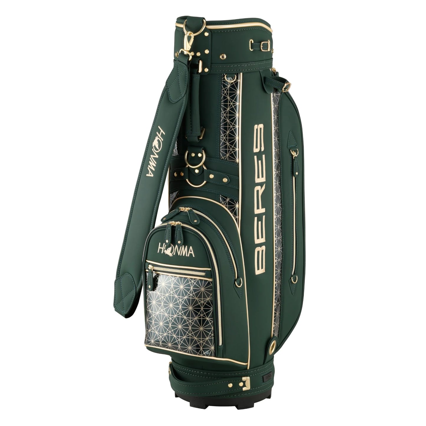 Honma Beres 3 Star, Green, Gold, premium golf cart bag, CB52601