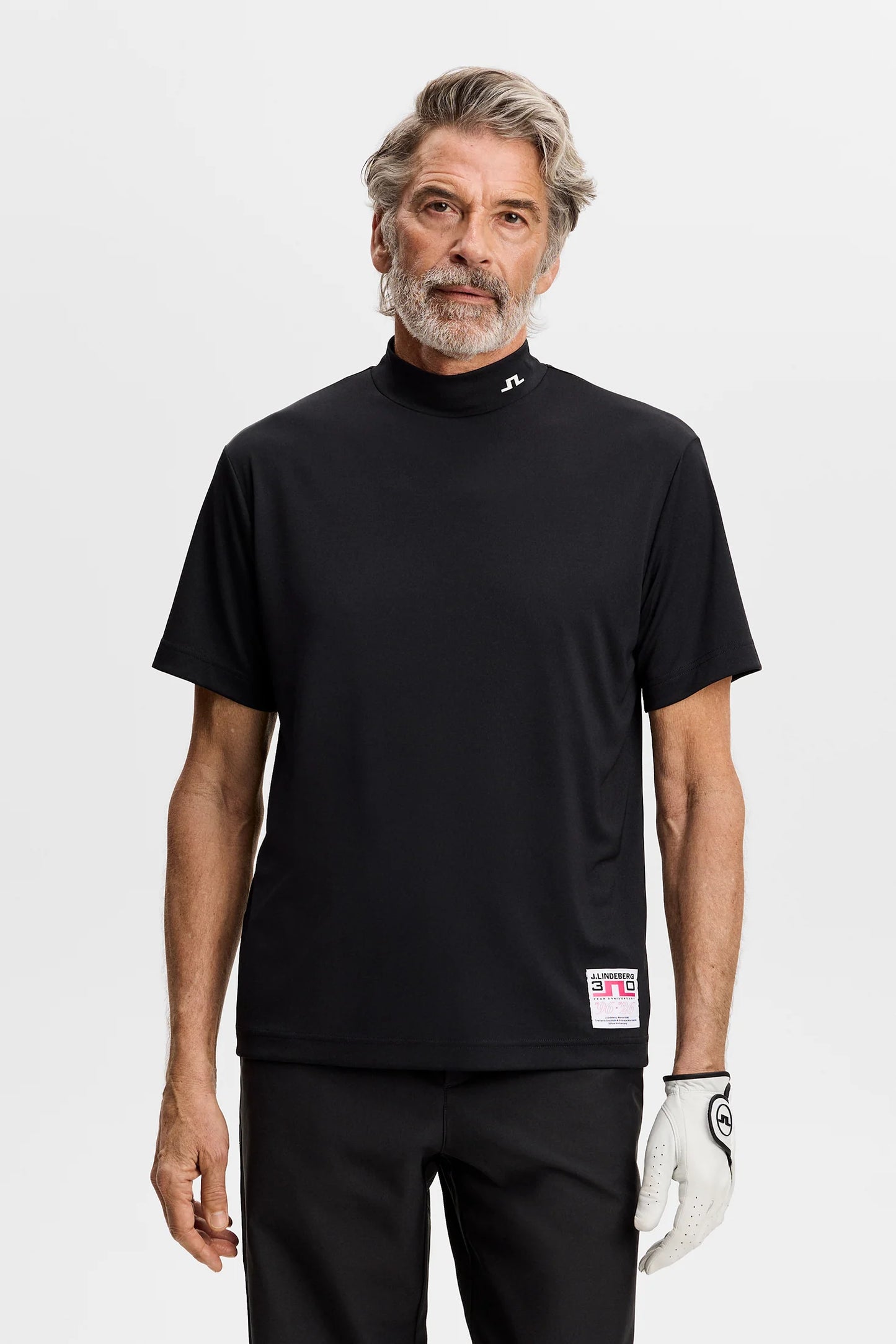 30Y Rory KV Mock Neck Black | J.Lindeberg