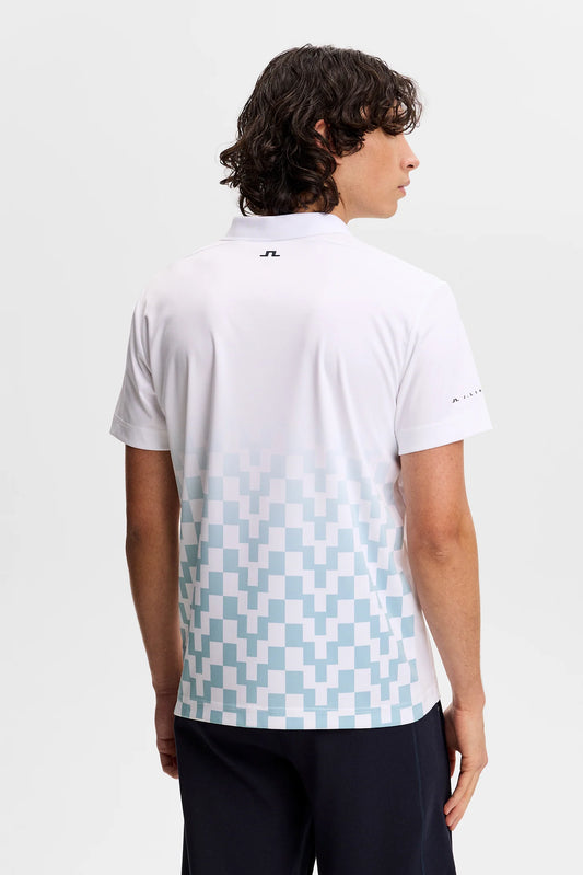 Finn Print Polo / Finn Fade White | J.Lindeberg