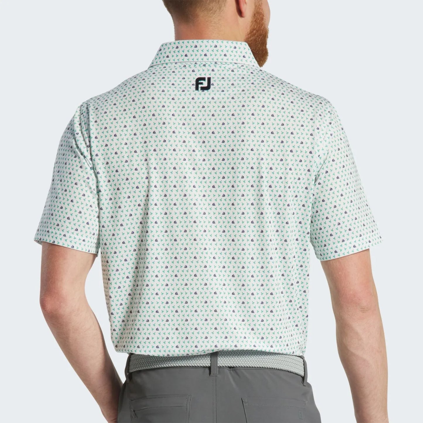 FootJoy Flying Wasp Print Lisle, Self Collar  31375