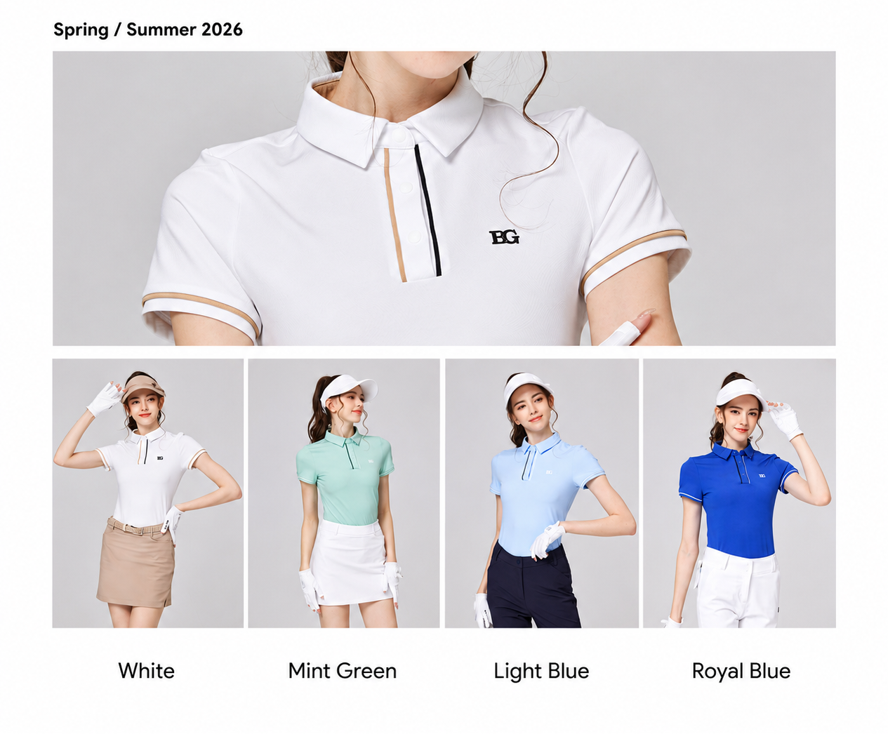 BLKTEE Women’s Ice-Feel Jacquard Golf Polo | BG-26015