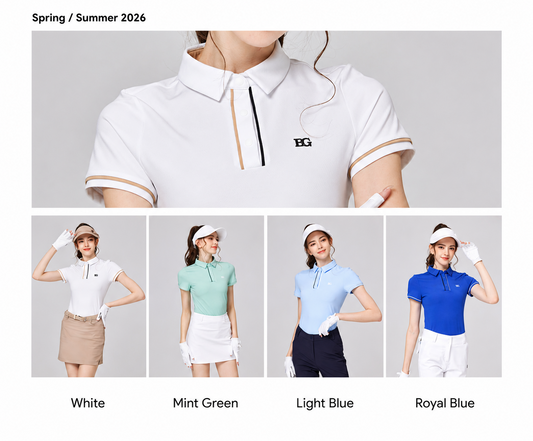 BLKTEE Women’s Ice-Feel Jacquard Golf Polo | BG-26015