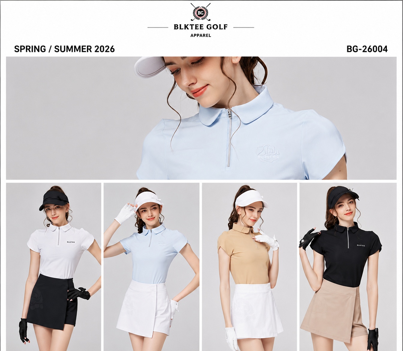 BLKTEE Women’s Embroidered Golf Polo | BG-26004