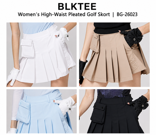 BLKTEE Women’s High-Waist Pleated Golf Skort | BG-26023