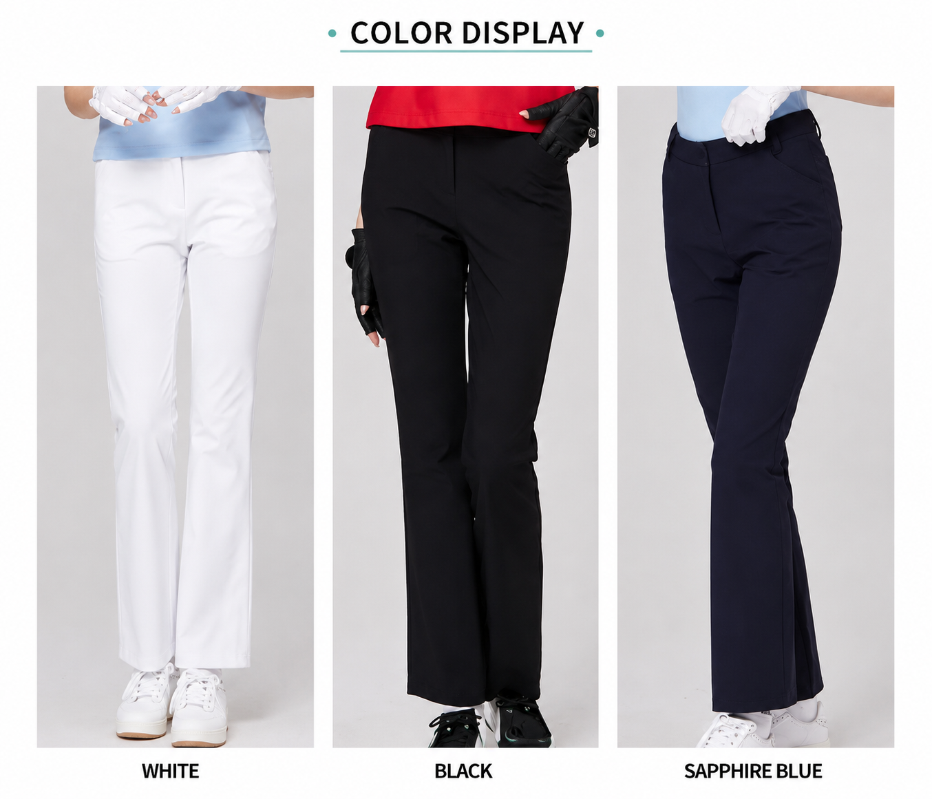 BLKTEE Women’s High-Waist Stretch Golf Pants | BG-26022