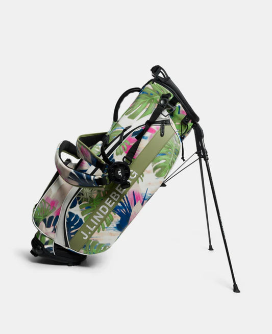 J.LINDEBERG PLAY STAND BAG PRINT CALYPSO OIL GREEN
