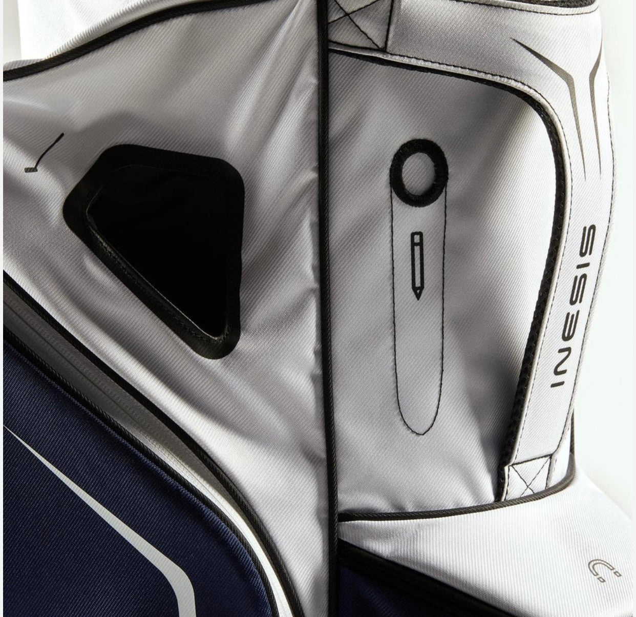 INESIS 14WAY CART GOLF BAG WHITE/NAVY