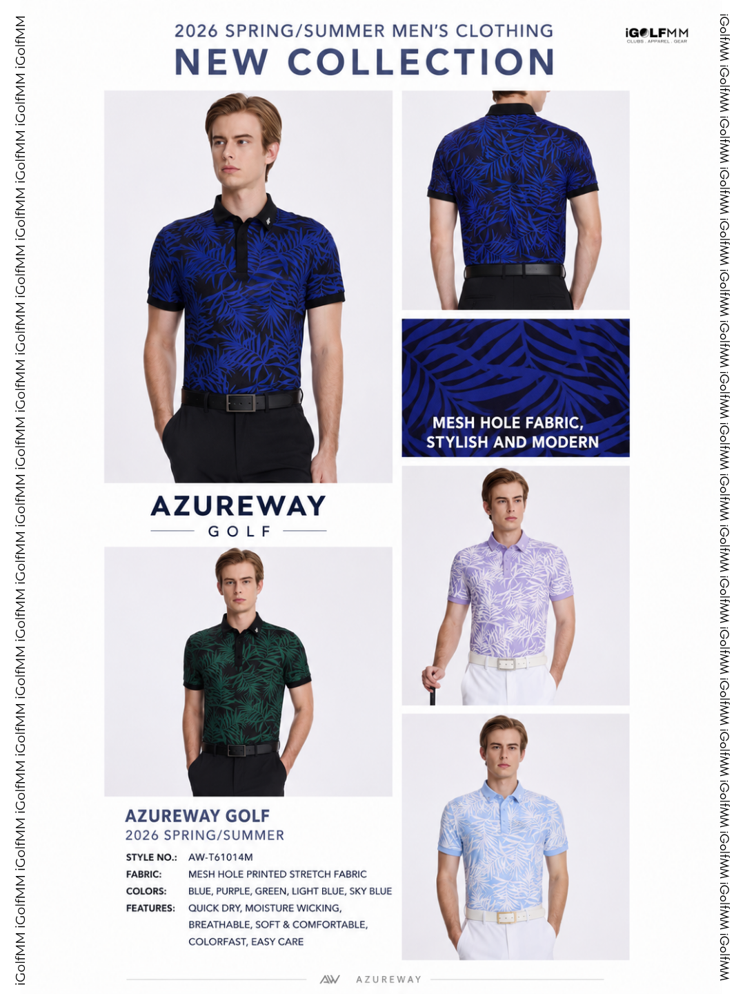 AZUREWAY MEN'S GOLF SHIRT | T61014