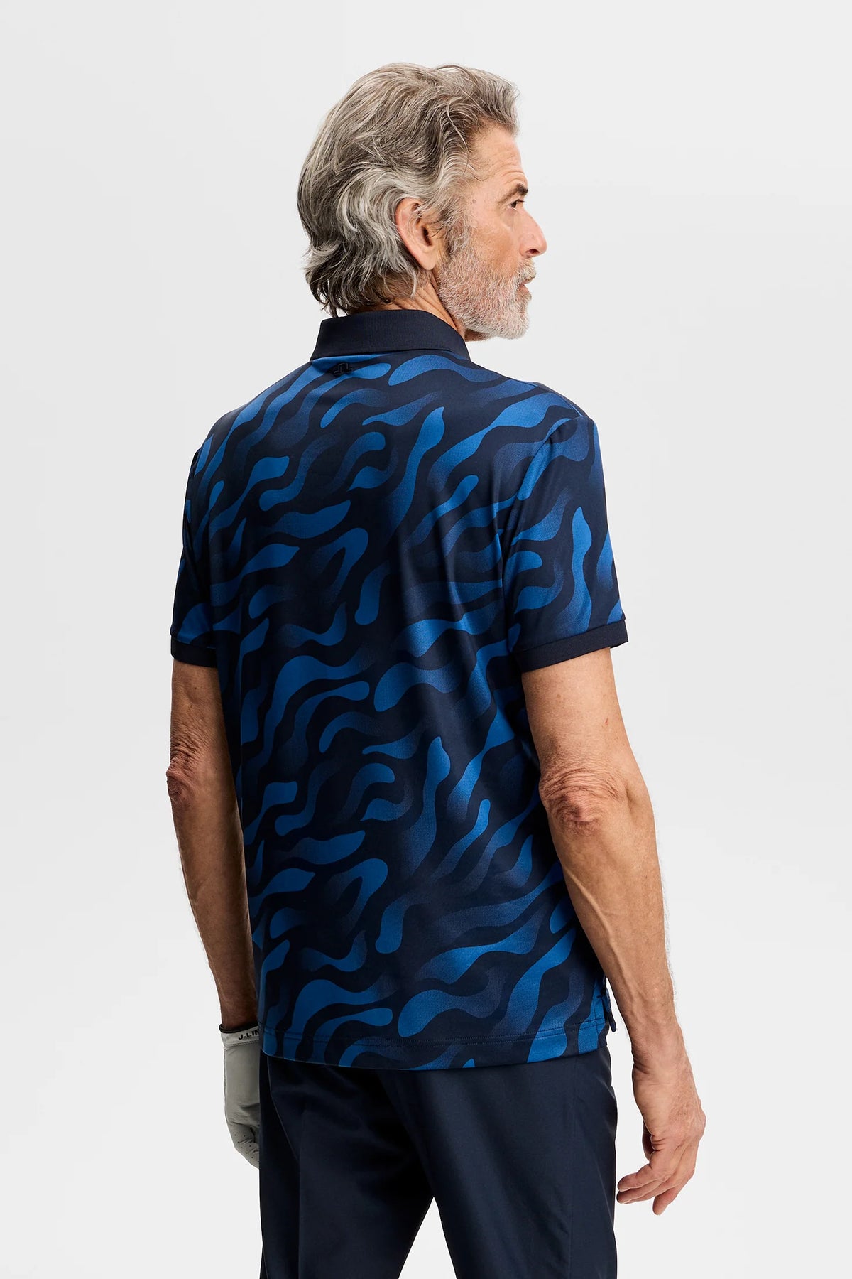 Tour Tech Print Polo, Cardi Jacquard S - JL Navy| J.Lindeberg