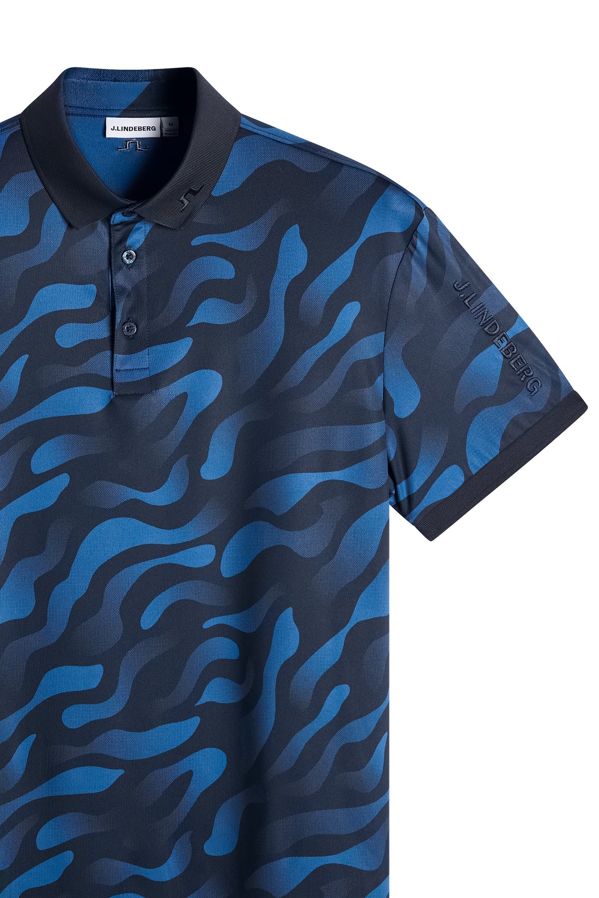 Tour Tech Print Polo, Cardi Jacquard S - JL Navy| J.Lindeberg