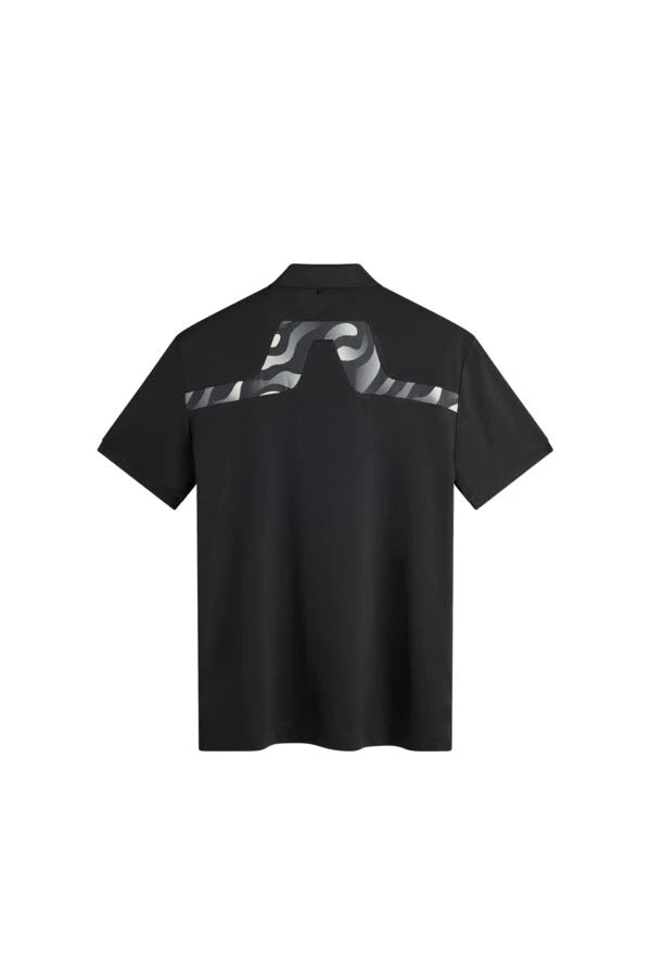 Herren KV Print Polo, Black | J.Lindeberg