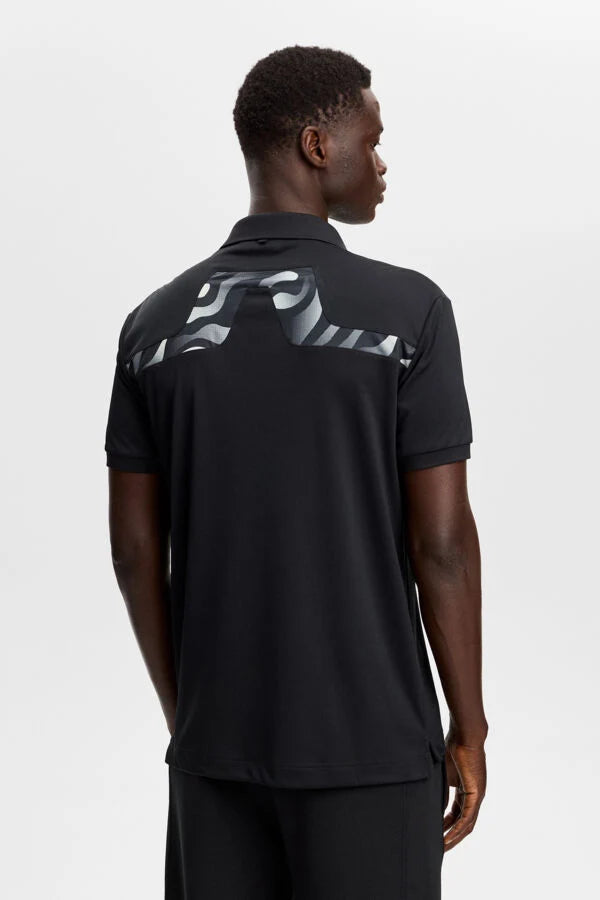 Herren KV Print Polo, Black | J.Lindeberg