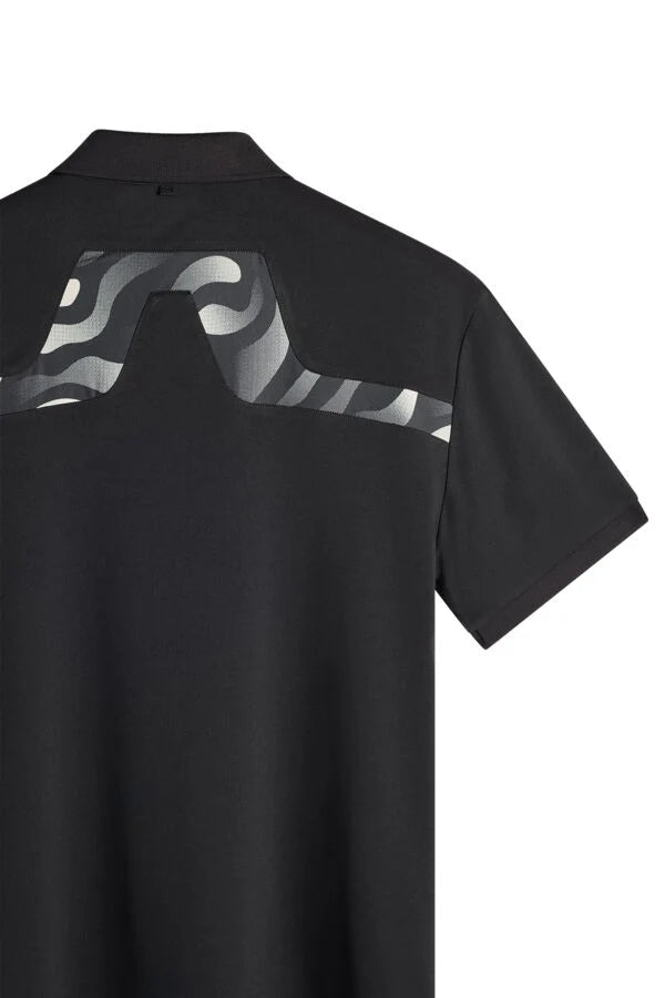 Herren KV Print Polo, Black | J.Lindeberg