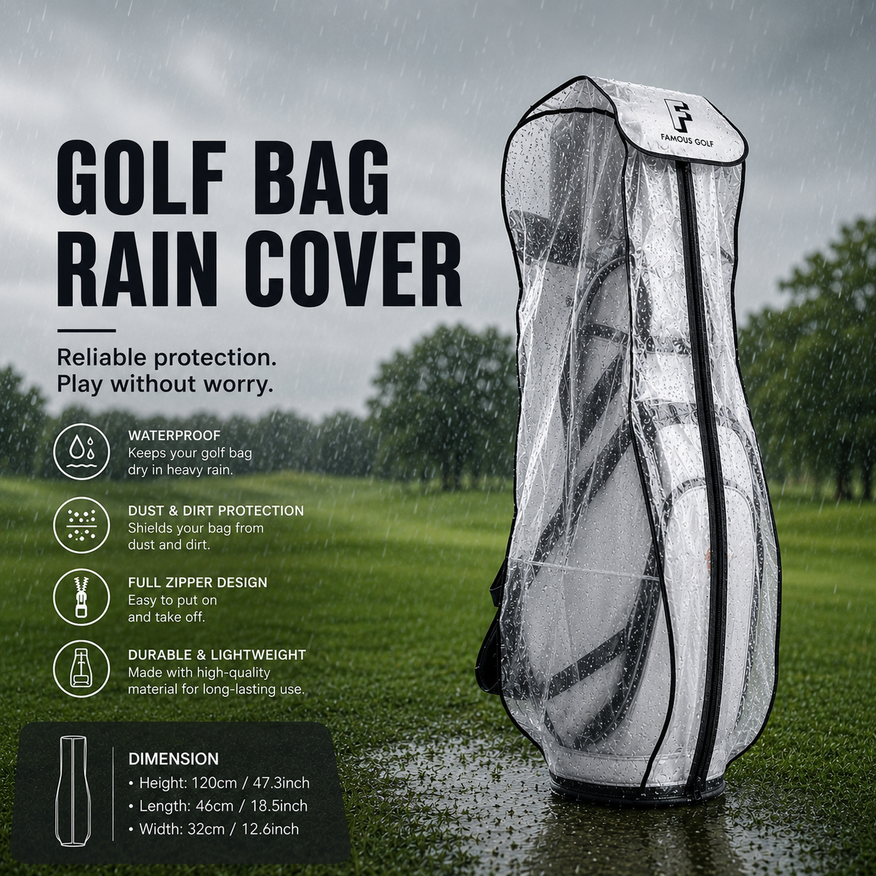 Golf Bag Rain Cover