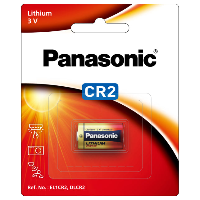 Panasonic CR2 Cylindrical Lithium Batteries (CR-2W/1BE)