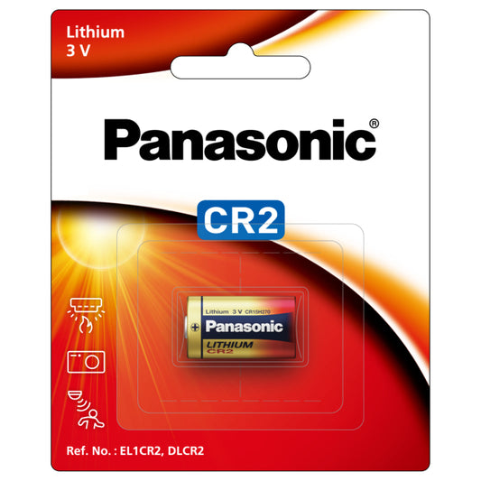 Panasonic CR2 Cylindrical Lithium Batteries (CR-2W/1BE)
