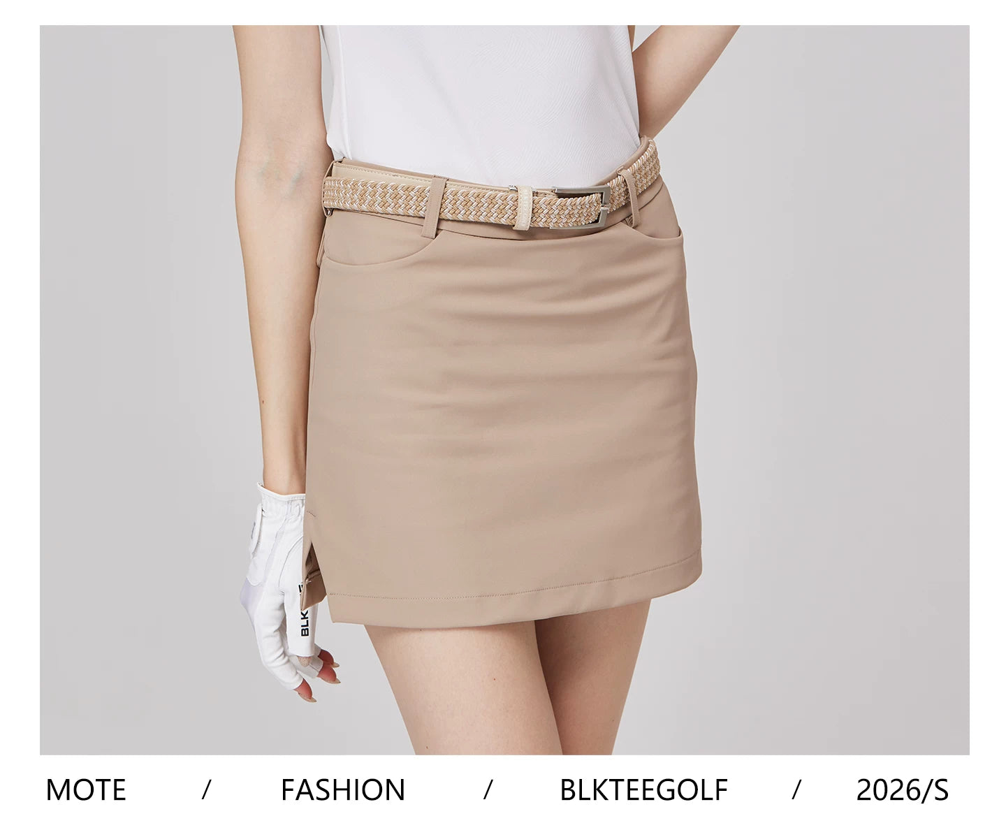 BLKTEE Women’s High-Waist Pocket Golf Skort | BG-26025