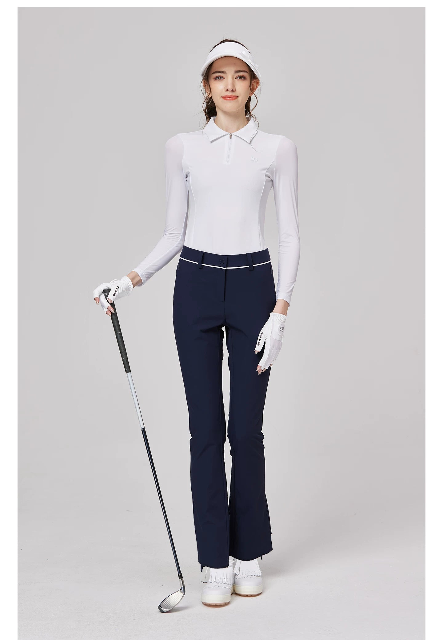 BLKTEE Women’s High-Waist Stretch Golf Pants | BG-26020