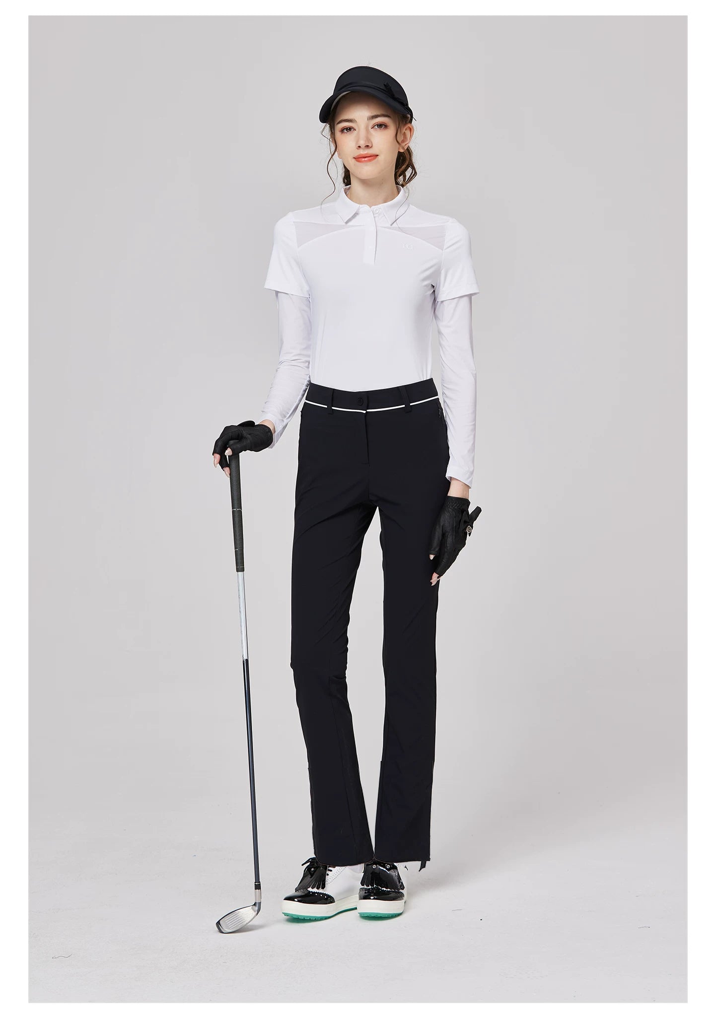 BLKTEE Women’s High-Waist Stretch Golf Pants | BG-26020