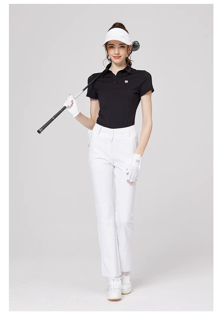 BLKTEE Women’s High-Waist Stretch Golf Pants | BG-26021