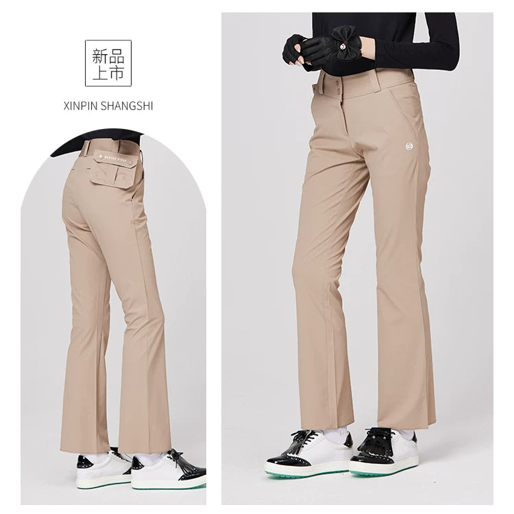 BLKTEE Women’s High-Waist Stretch Golf Pants | BG-26021