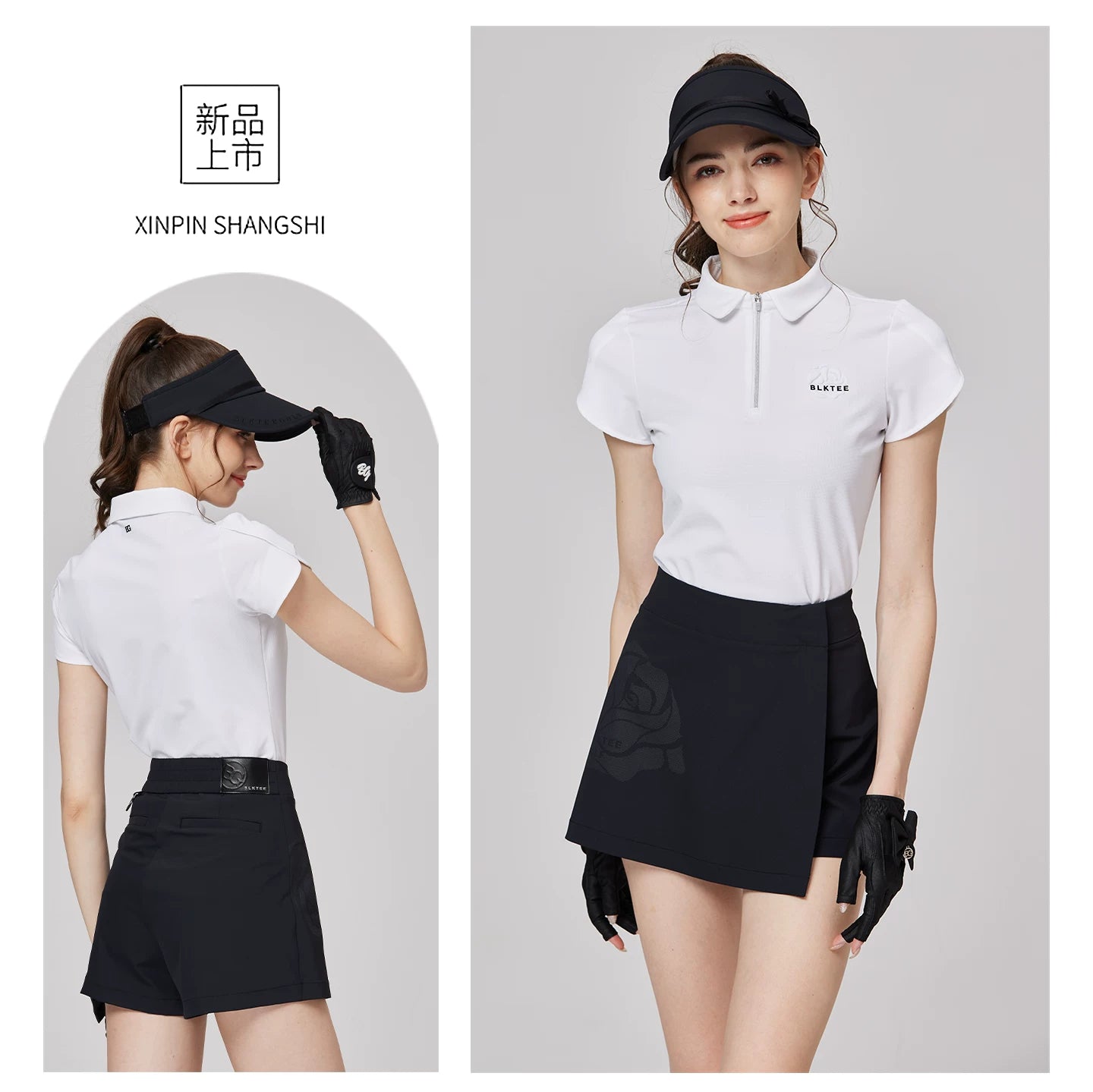 BLKTEE Women’s High-Waist Pocket Golf Skort | BG-26024