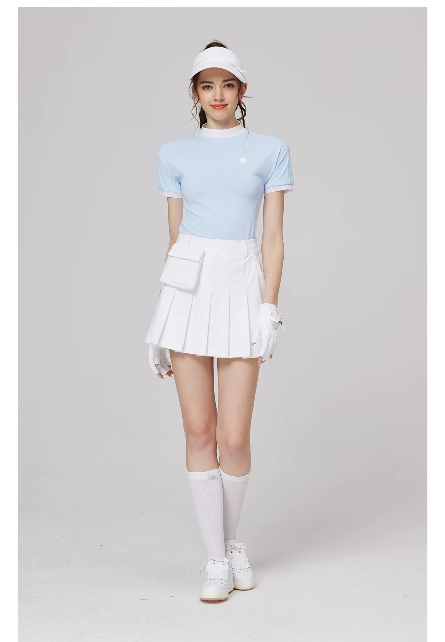 BLKTEE Women’s High-Waist Pleated Golf Skort | BG-26023