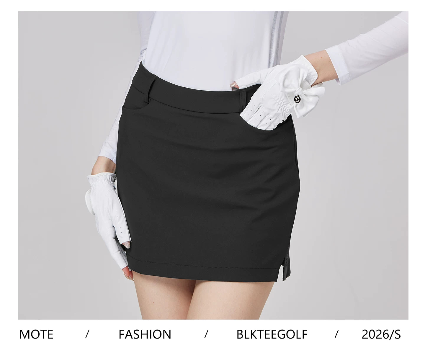 BLKTEE Women’s High-Waist Pocket Golf Skort | BG-26025