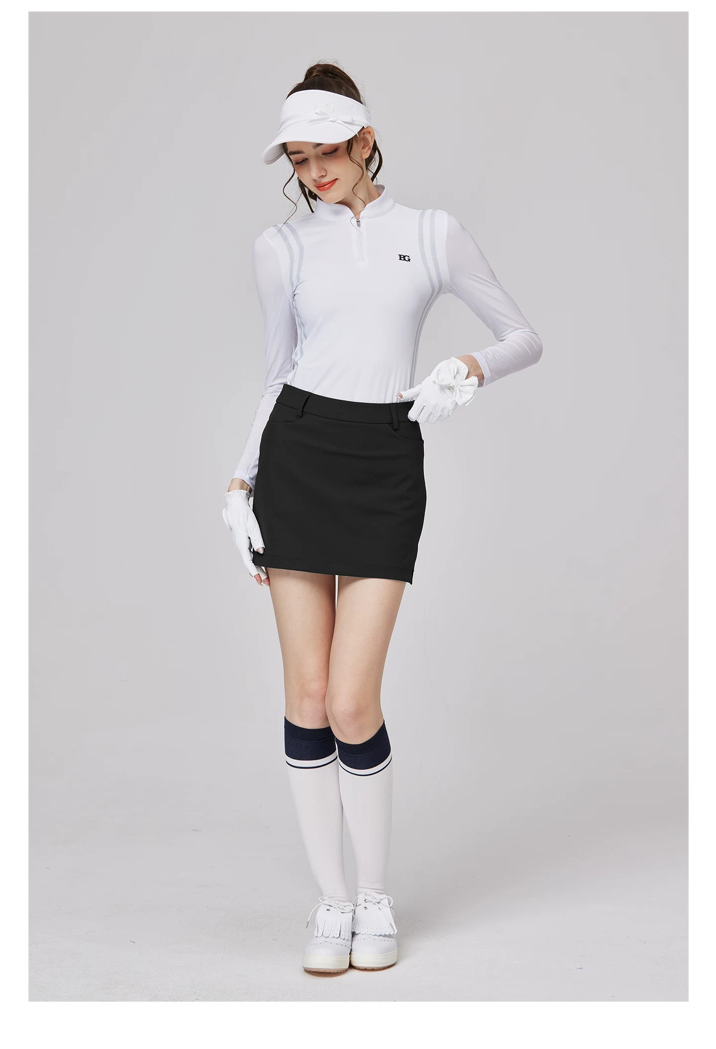 BLKTEE Women’s High-Waist Pocket Golf Skort | BG-26025