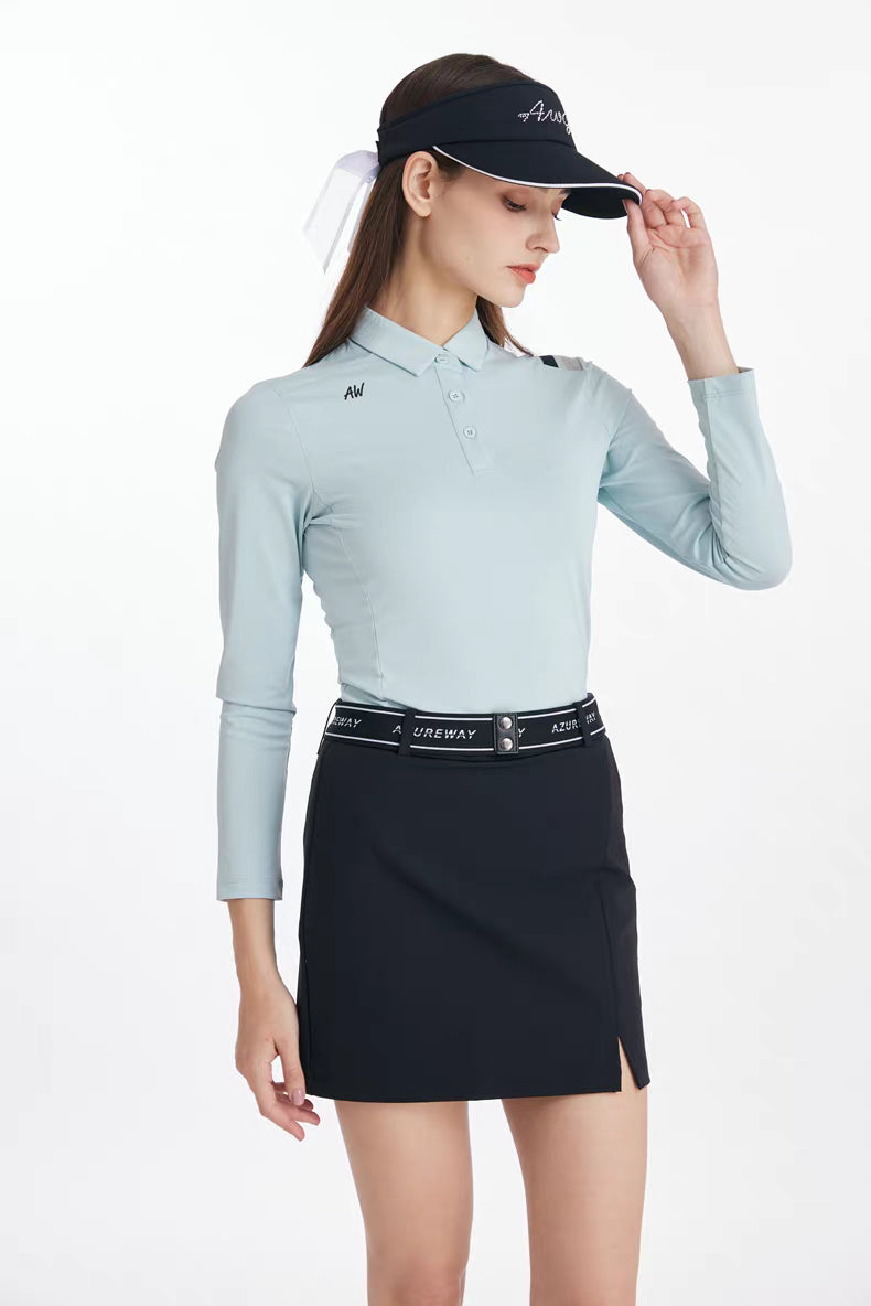 Azureway Golf Women’s Long-Sleeve Polo Shirt – AW-T62116