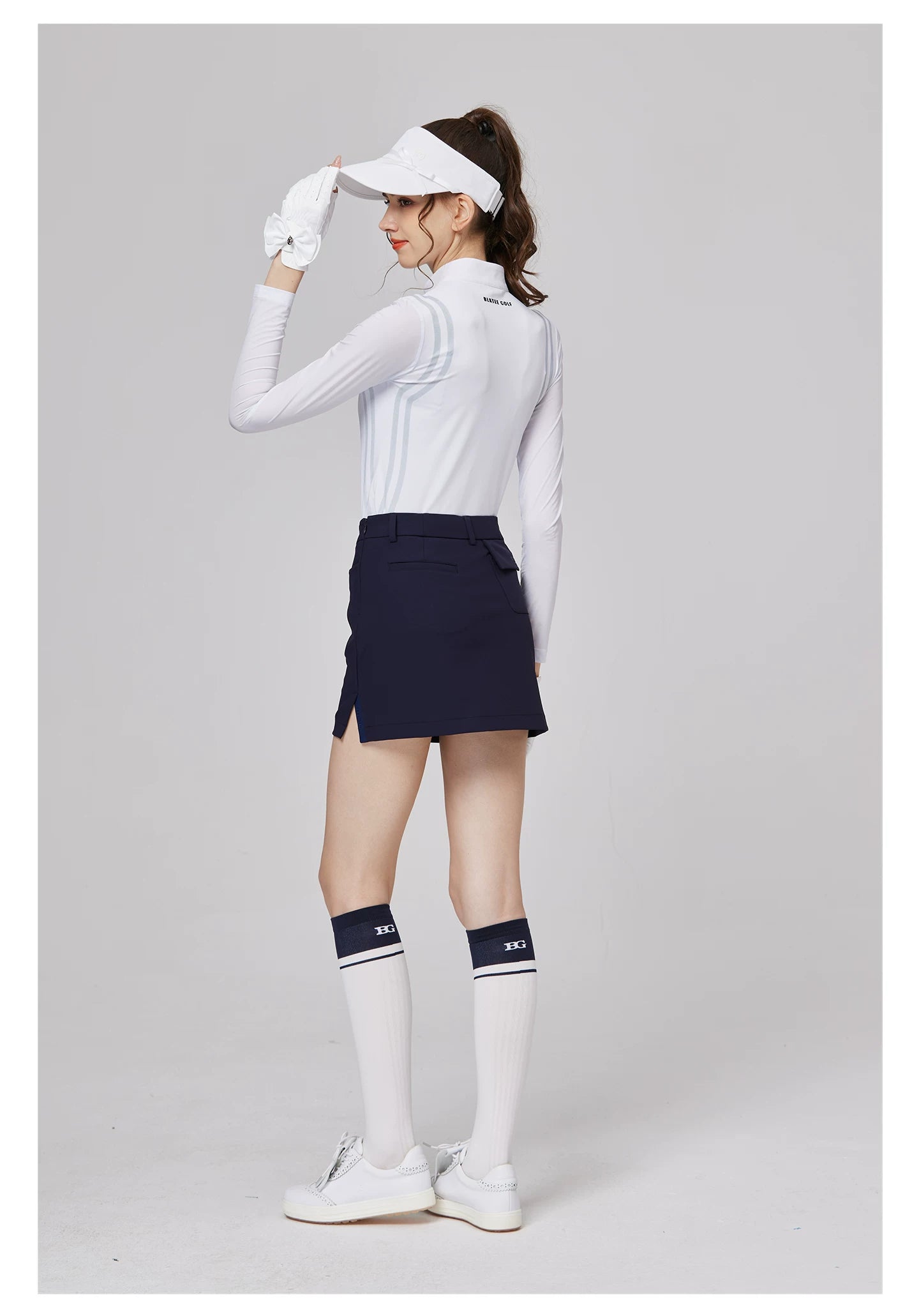 BLKTEE Women’s High-Waist Pocket Golf Skort | BG-26025