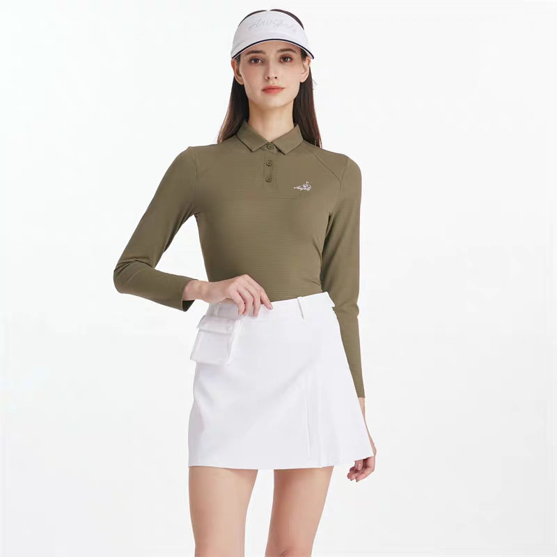 Azureway Golf Women’s Long-Sleeve Polo Shirt – AW-T62113