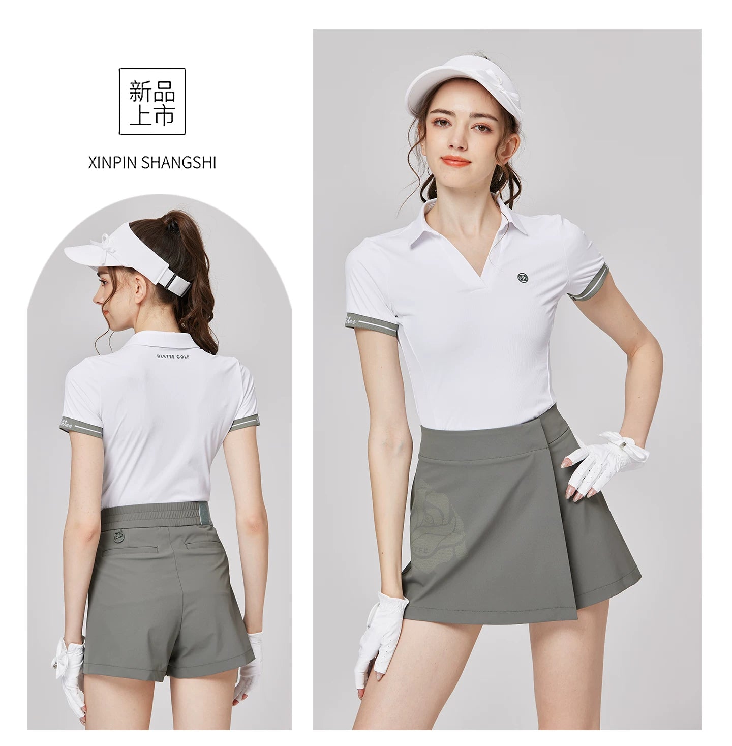 BLKTEE Women’s High-Waist Pocket Golf Skort | BG-26024