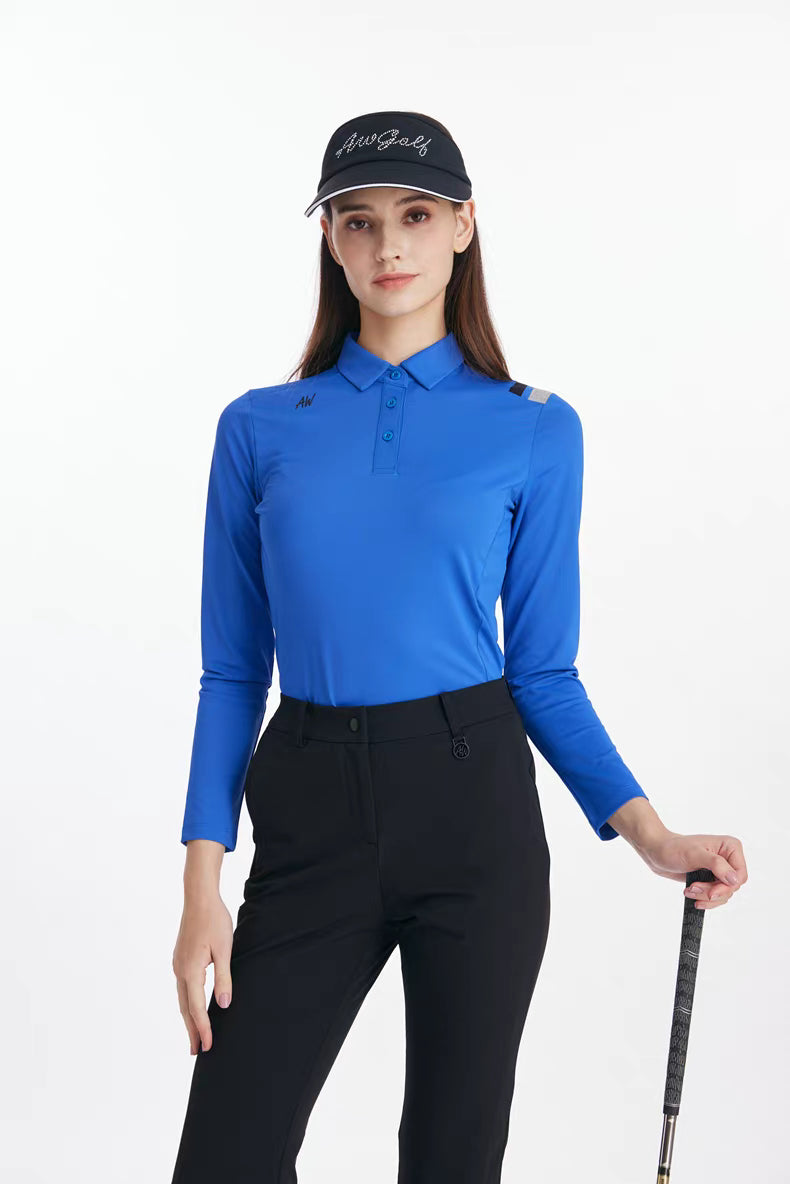 Azureway Golf Women’s Long-Sleeve Polo Shirt – AW-T62116