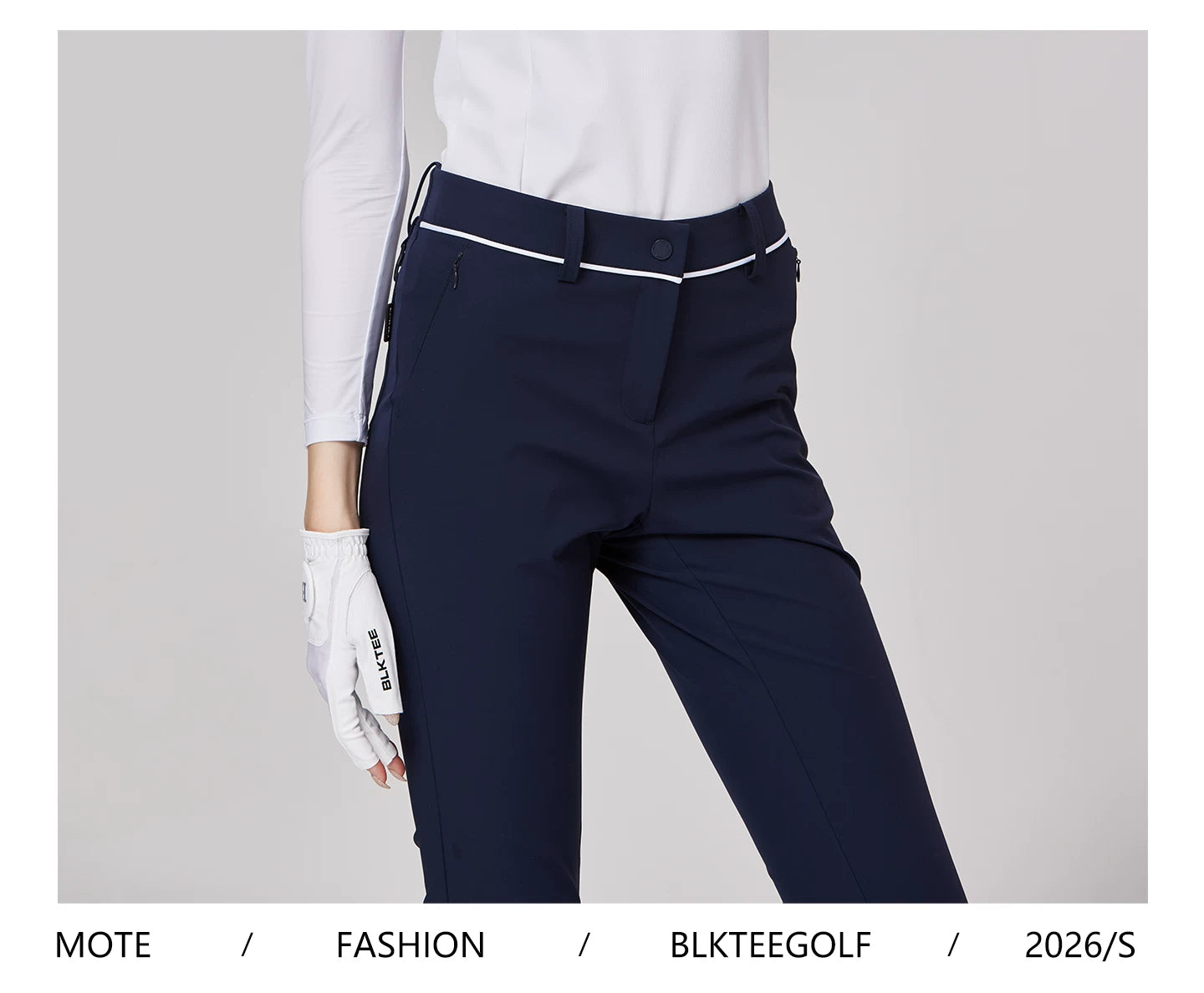 BLKTEE Women’s High-Waist Stretch Golf Pants | BG-26020