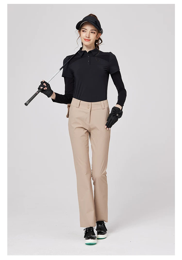 BLKTEE Women’s High-Waist Stretch Golf Pants | BG-26021