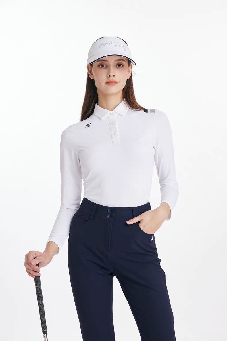Azureway Golf Women’s Long-Sleeve Polo Shirt – AW-T62116