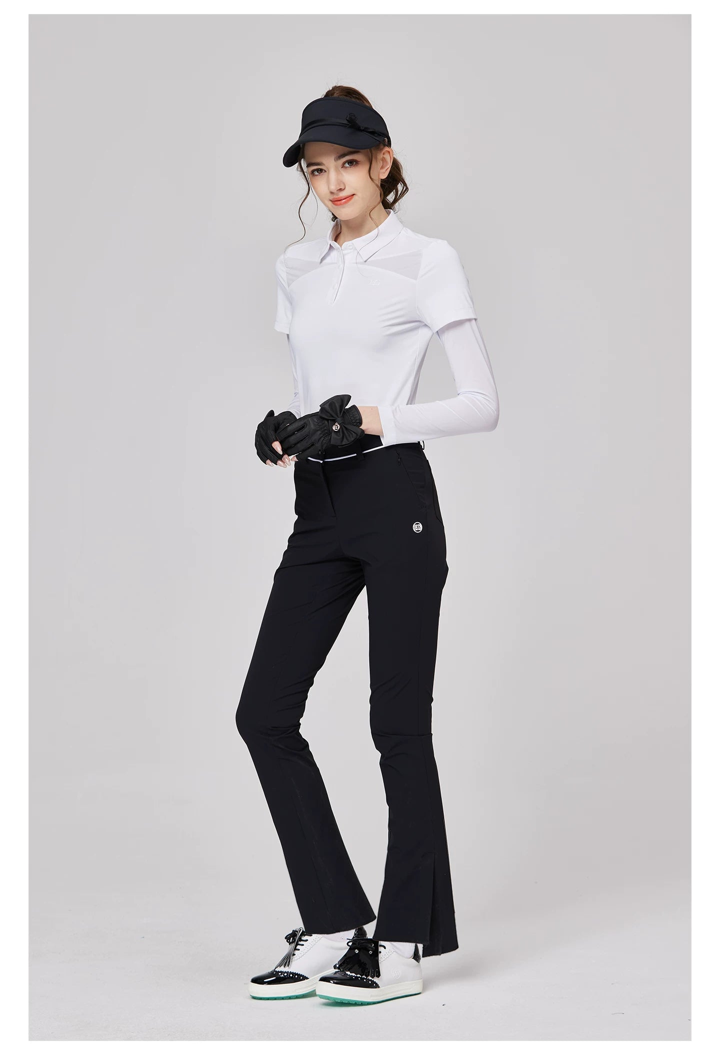BLKTEE Women’s High-Waist Stretch Golf Pants | BG-26020