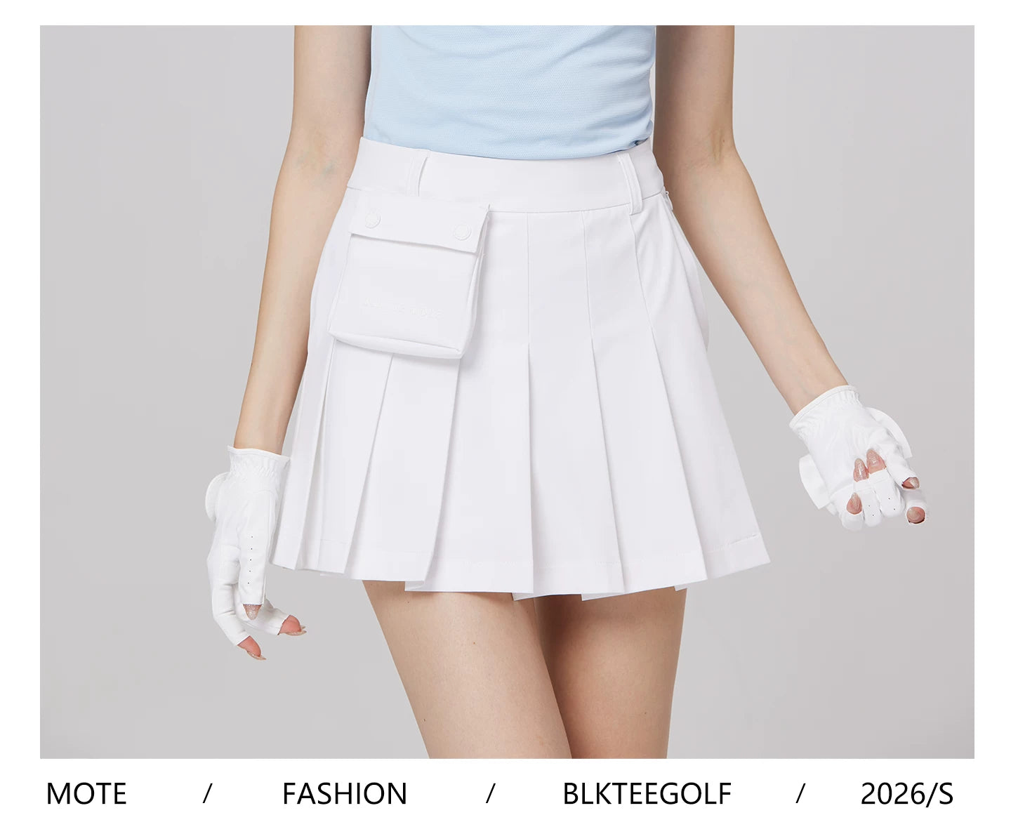 BLKTEE Women’s High-Waist Pleated Golf Skort | BG-26023