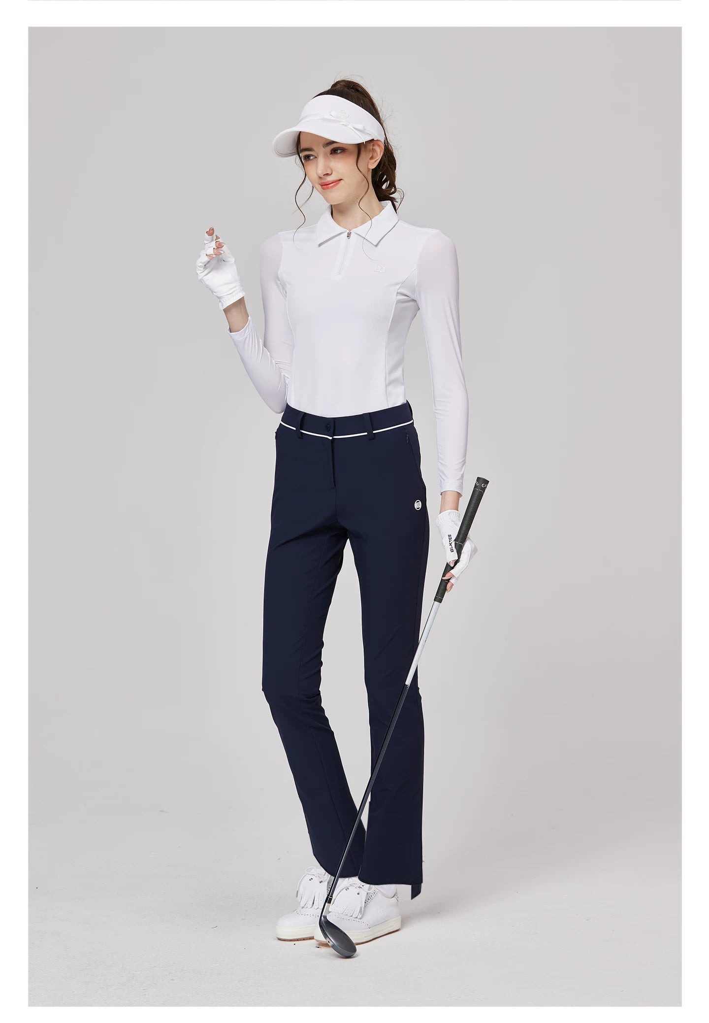 BLKTEE Women’s High-Waist Stretch Golf Pants | BG-26020