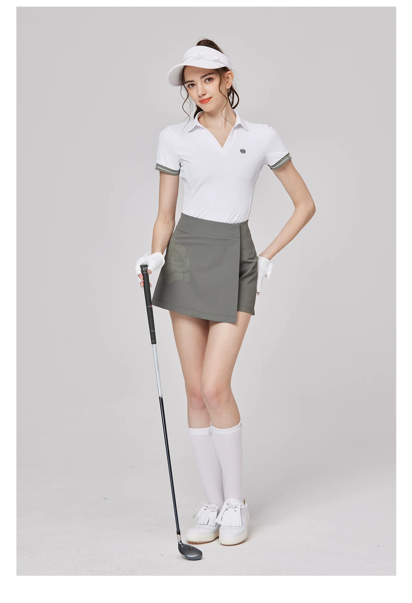 BLKTEE Women’s High-Waist Pocket Golf Skort | BG-26024