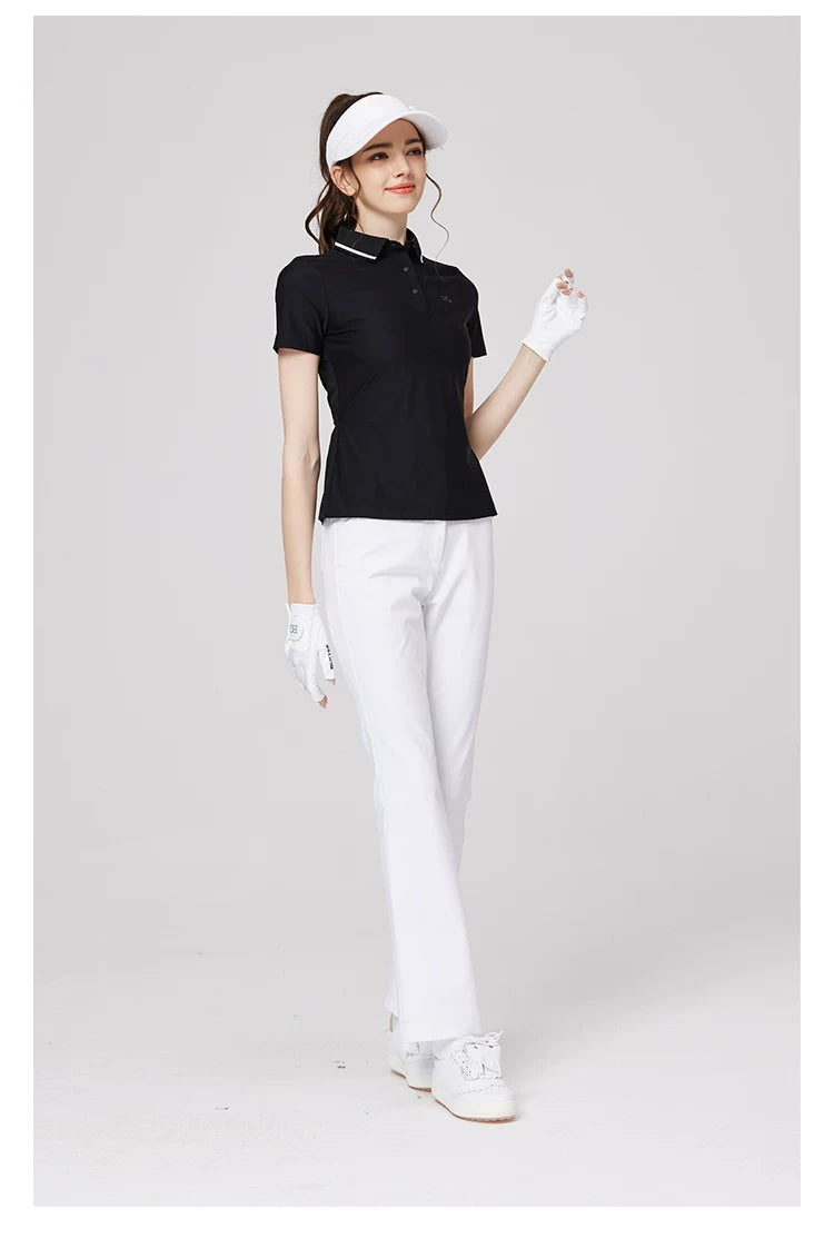 BLKTEE Women’s High-Waist Stretch Golf Pants | BG-26022